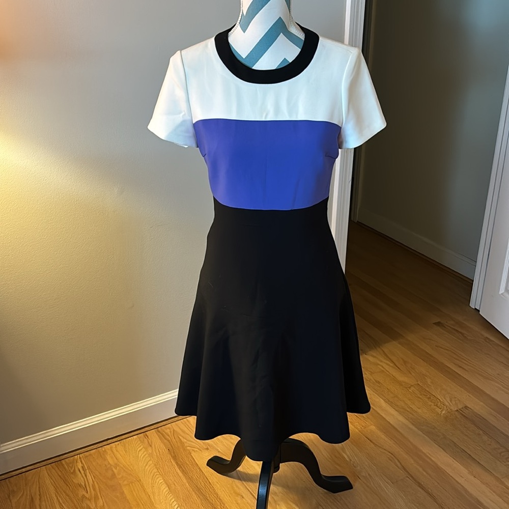 Kate Spade blue, white, and black dress
